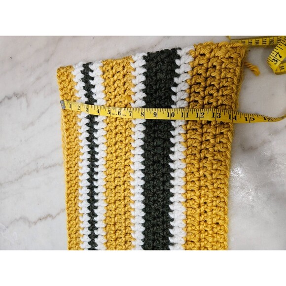 Women's Hand-Knit Headband/Ear-Warmer For Women/Girls in Canary Yellow/Black - Picture 7 of 7